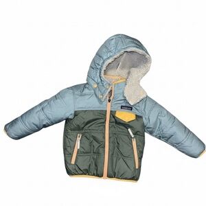 Patagonia Kids Reversible Puffer Jacket  Blue and Green